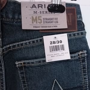 Men's Ariat M5 Jeans Straight Fit 28W by 30L New With Tags